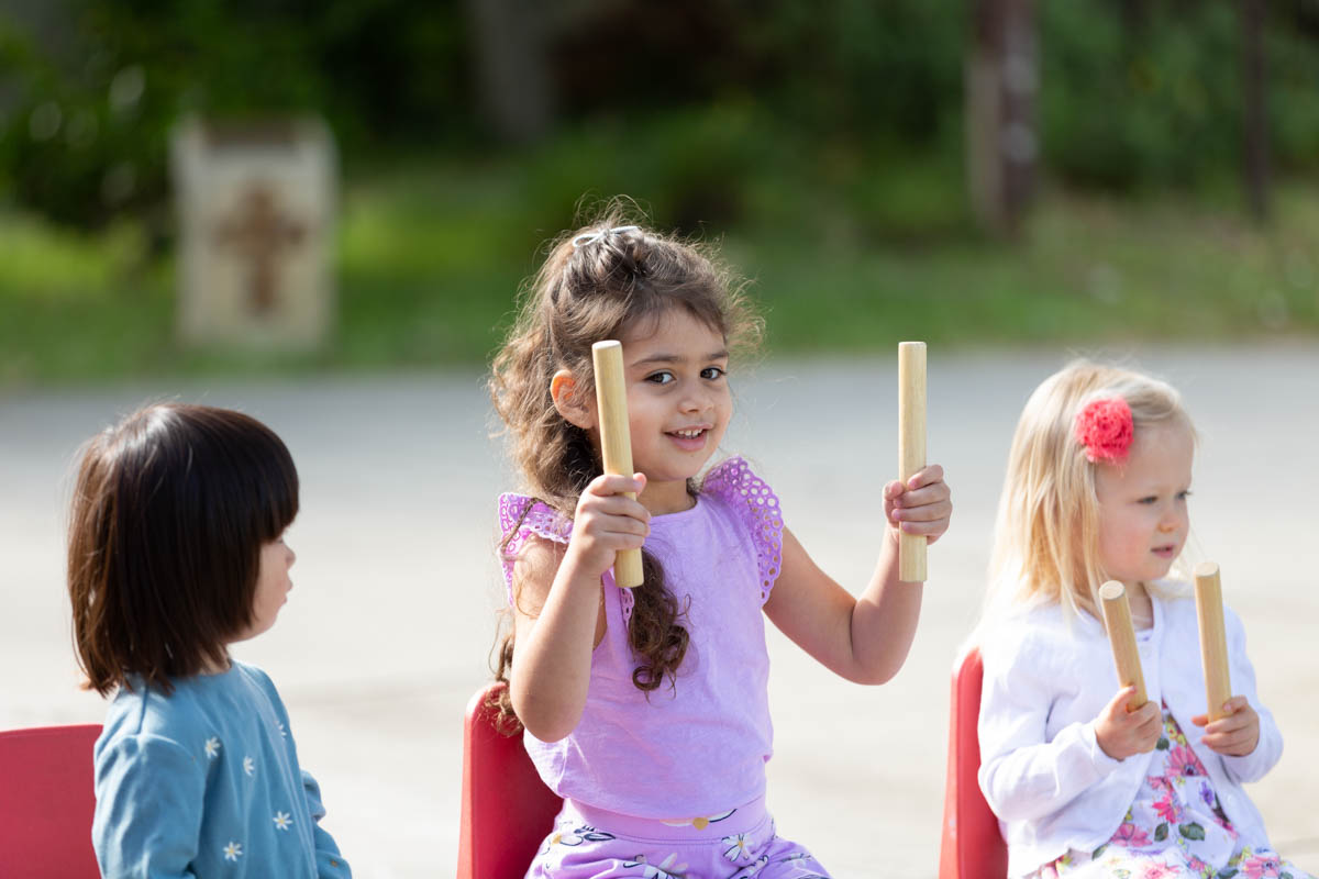 Music makes children feel happy as well as enhances math and literacy skills.